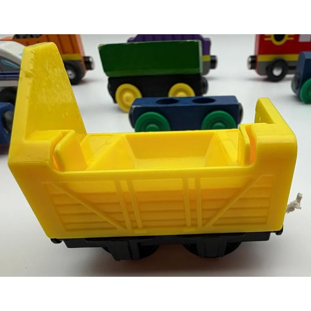Mixed Toy Train Lot Wooden Magnetic & Plastic TMNT Raphael Subway Car H045